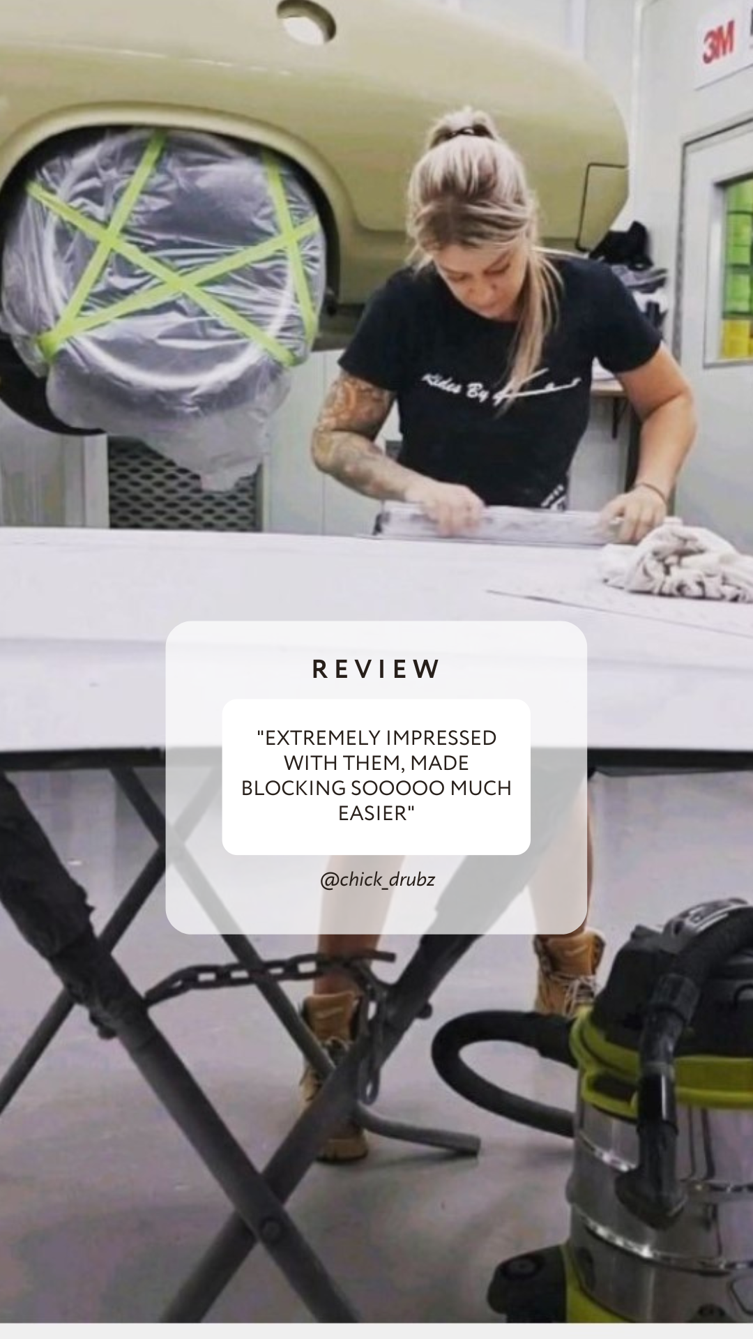 Chick Durbz review "Extremely impressed with them, made blocking soooo much easier"