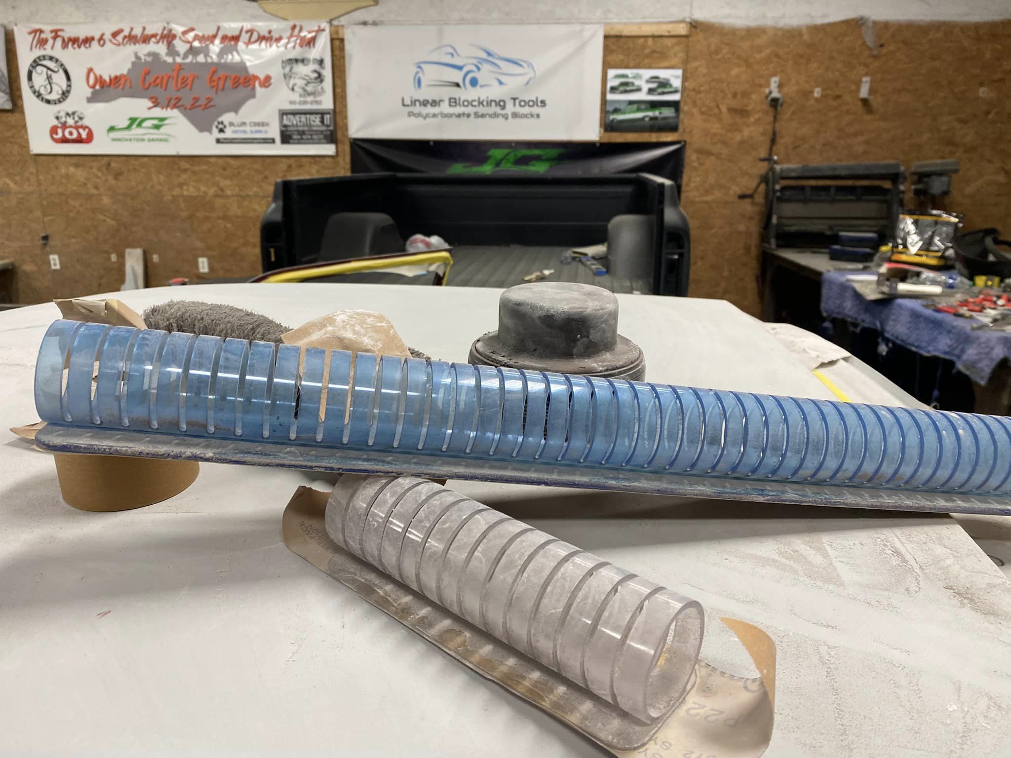Create the flattest finish with Linear Blocking Tools Ultra Flex blocks.