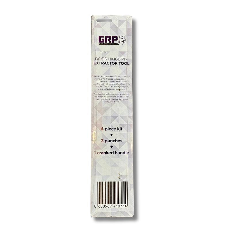 GRP Door Pin Extractor, 4 piece kit