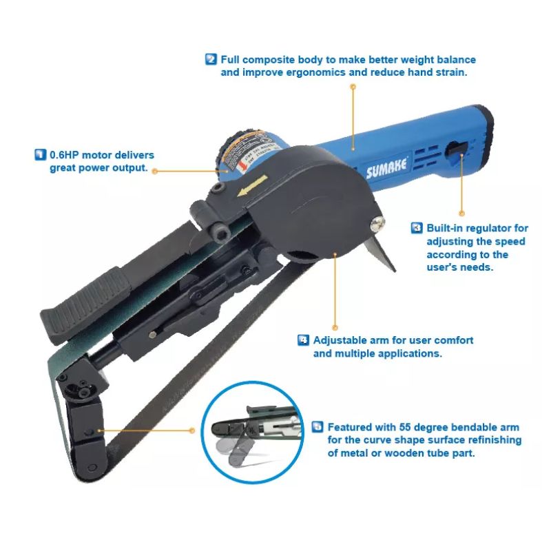 SUMAKE Air Composite Belt Sander - 20x520mm