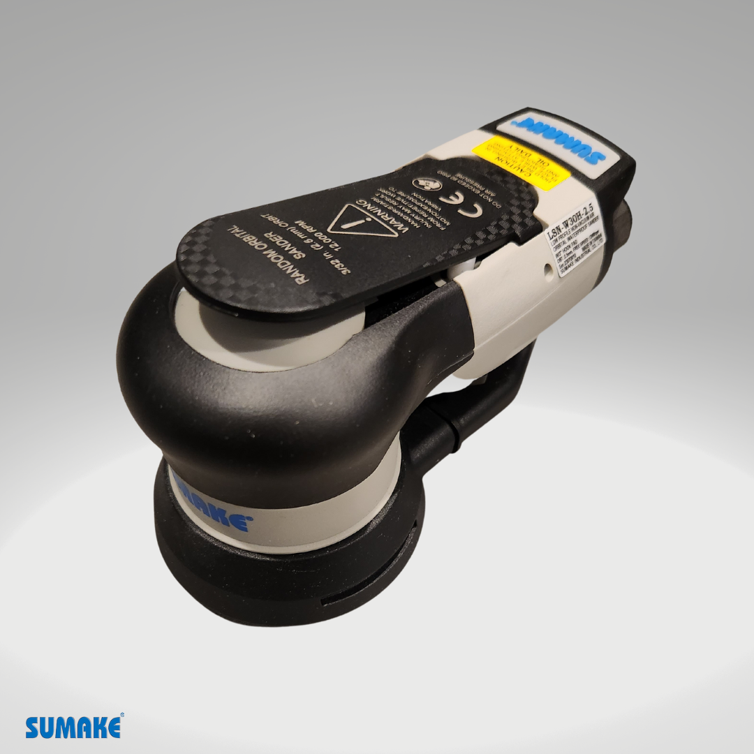 SUMAKE Industrial Air Orbital Sander - Non-Vacuum, 3"Pad, Water Resistant