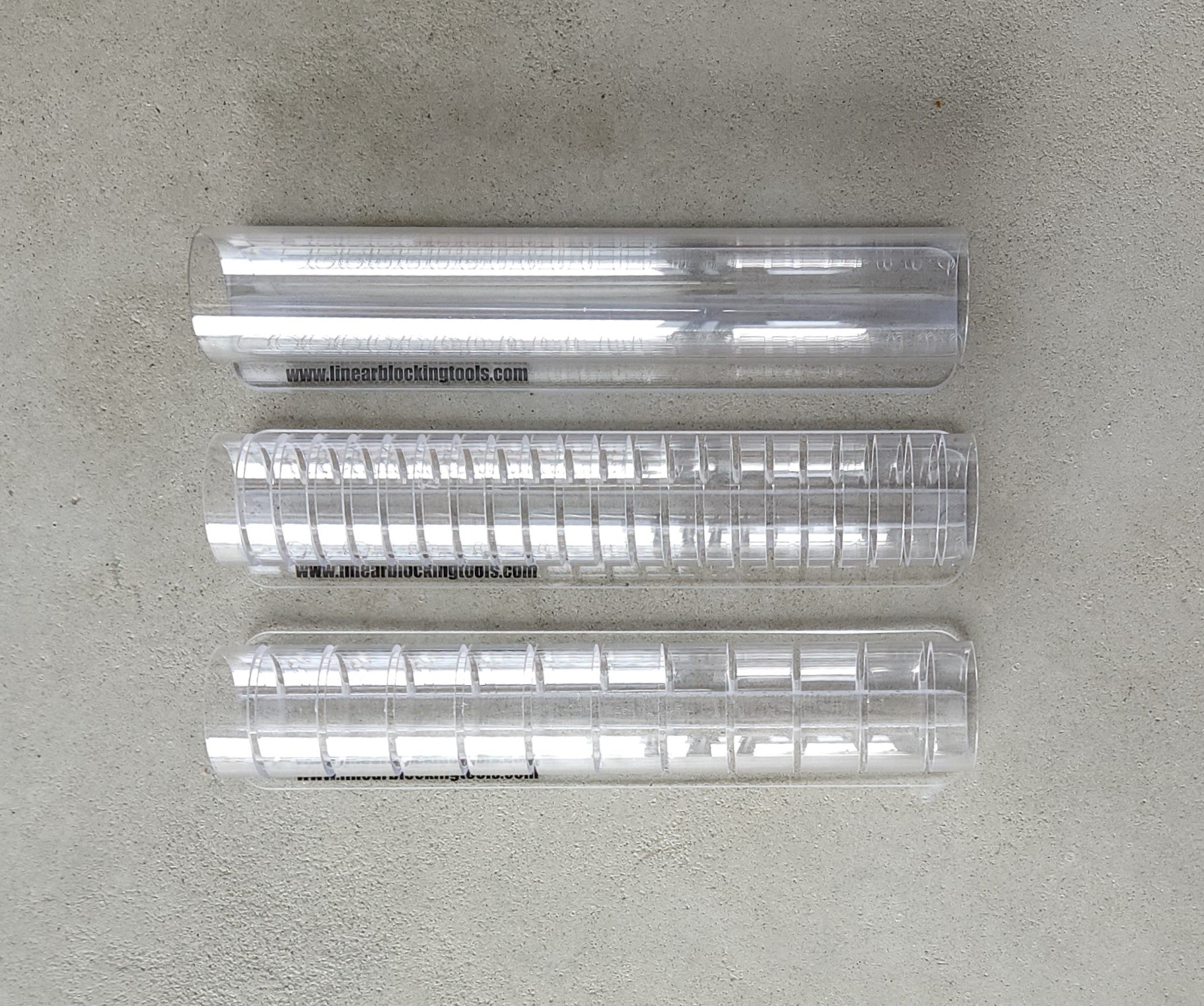 12" Linear Clear block set